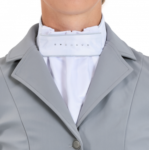 Plastron Laurentina biało szary