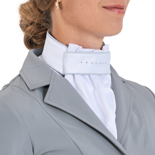 Plastron Laurentina biało szary
