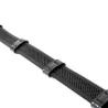 Wodze parciane gumowane ze stoperami 16mm czarne 
