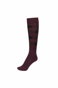 Skarpety jeździeckie Checked W23 Sports mulberry